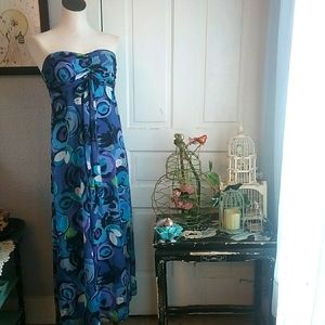 Abstract Print "Xhilaration" Maxi Dress